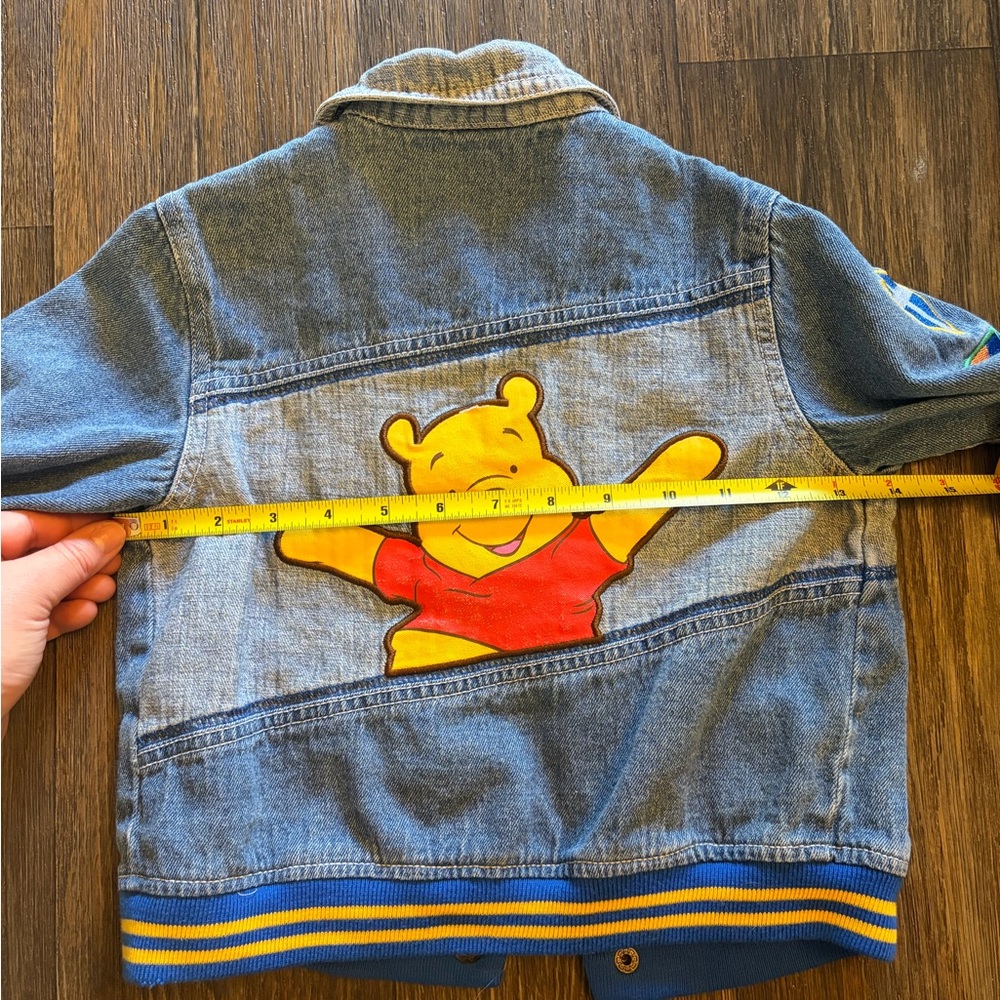 Vintage Disney Store Winnie the Pooh & Tigger Denim Varsity Jacket - Picture 6 of 6